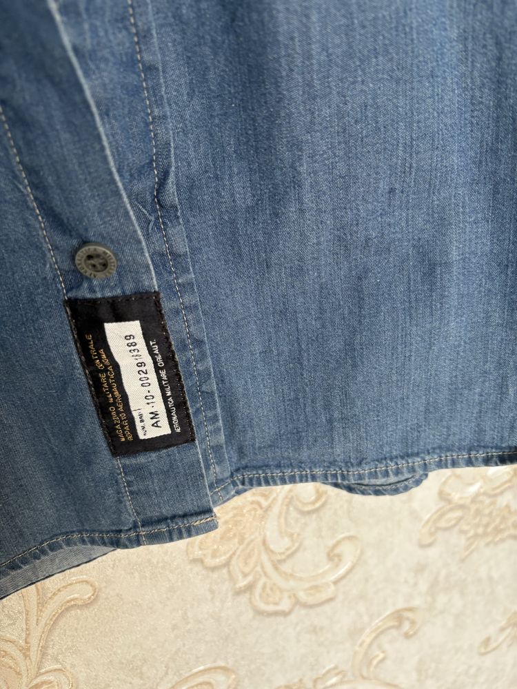 Camasa Aeronautica Militare ,denim barbati xl