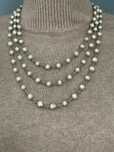 Colier aur alb 18k(750) cu perle naturale Akoya