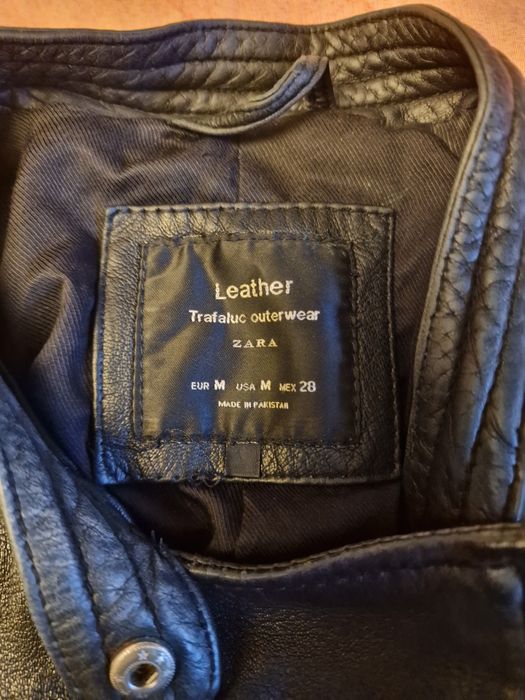 Дамско Кожено Яке Zara [М] - Намалено заради дефект!