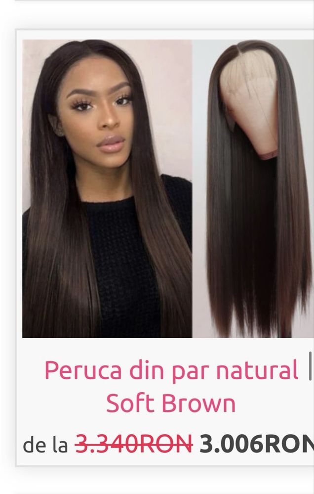 Perucă Oskar din par natural 100% nouă