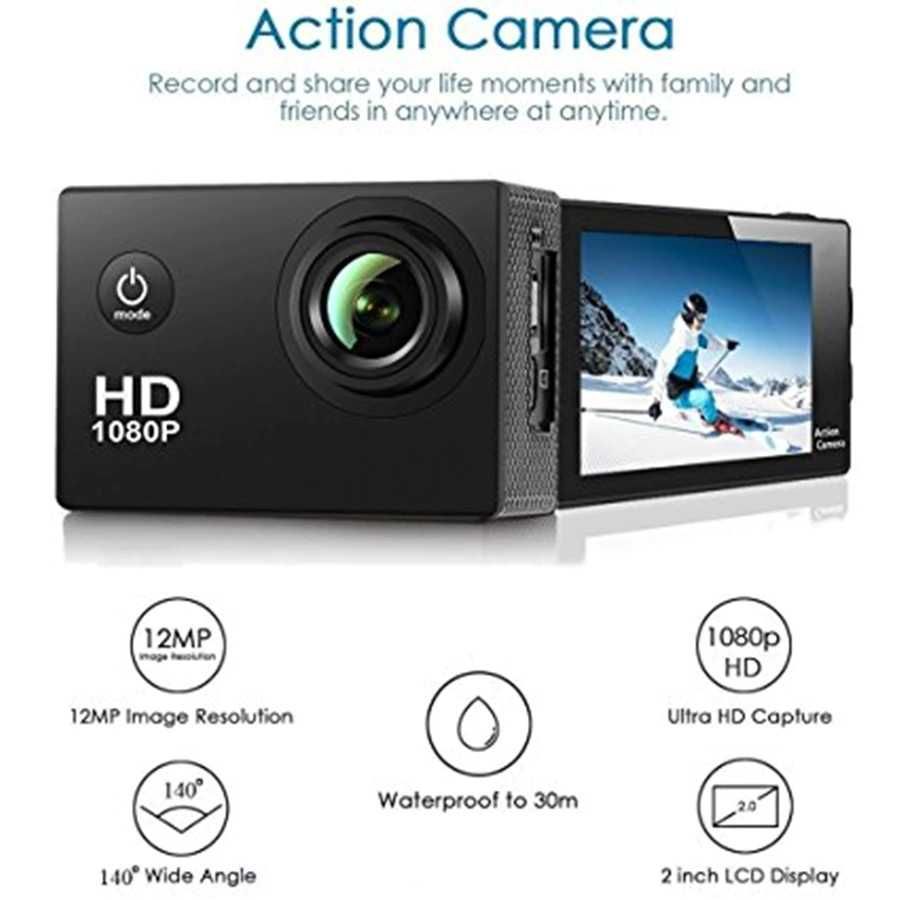 Екшън камера P1080p HD водоустойчива. Action camera 1080p HD