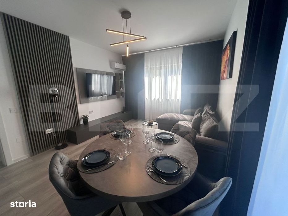 Apartament cu 2 camere, 47 mp, prima inchiriere, bloc nou, zona Brazda