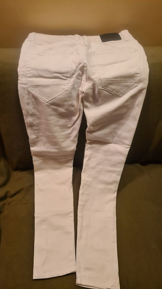 Pantaloni albi băieți (tip blugi) JOHN H