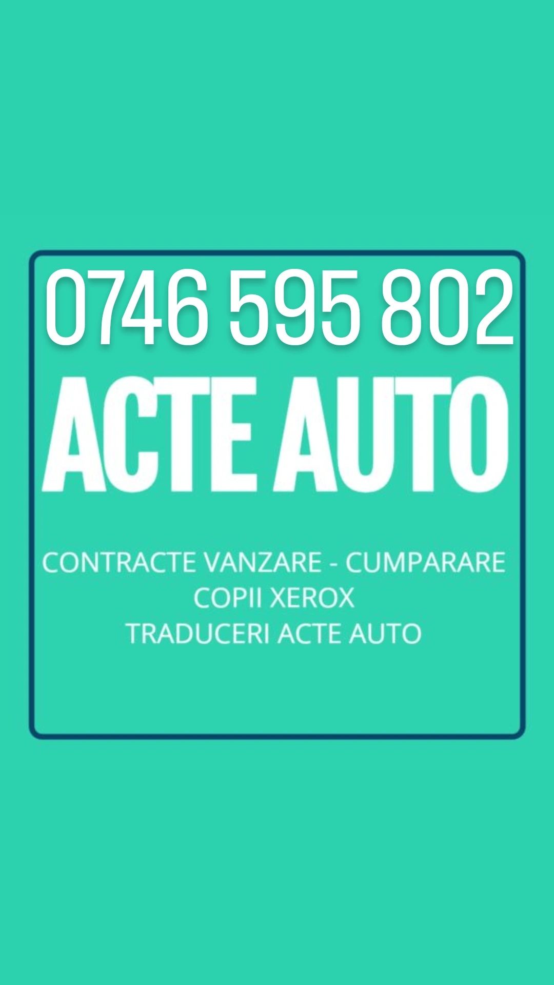 Acte auto NON-STOP Tulcea / Contracte vanzare / Asigurari / Inmatricul