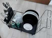Scurgător de vase extensibil din oțel inoxidabil cu suport. NOU