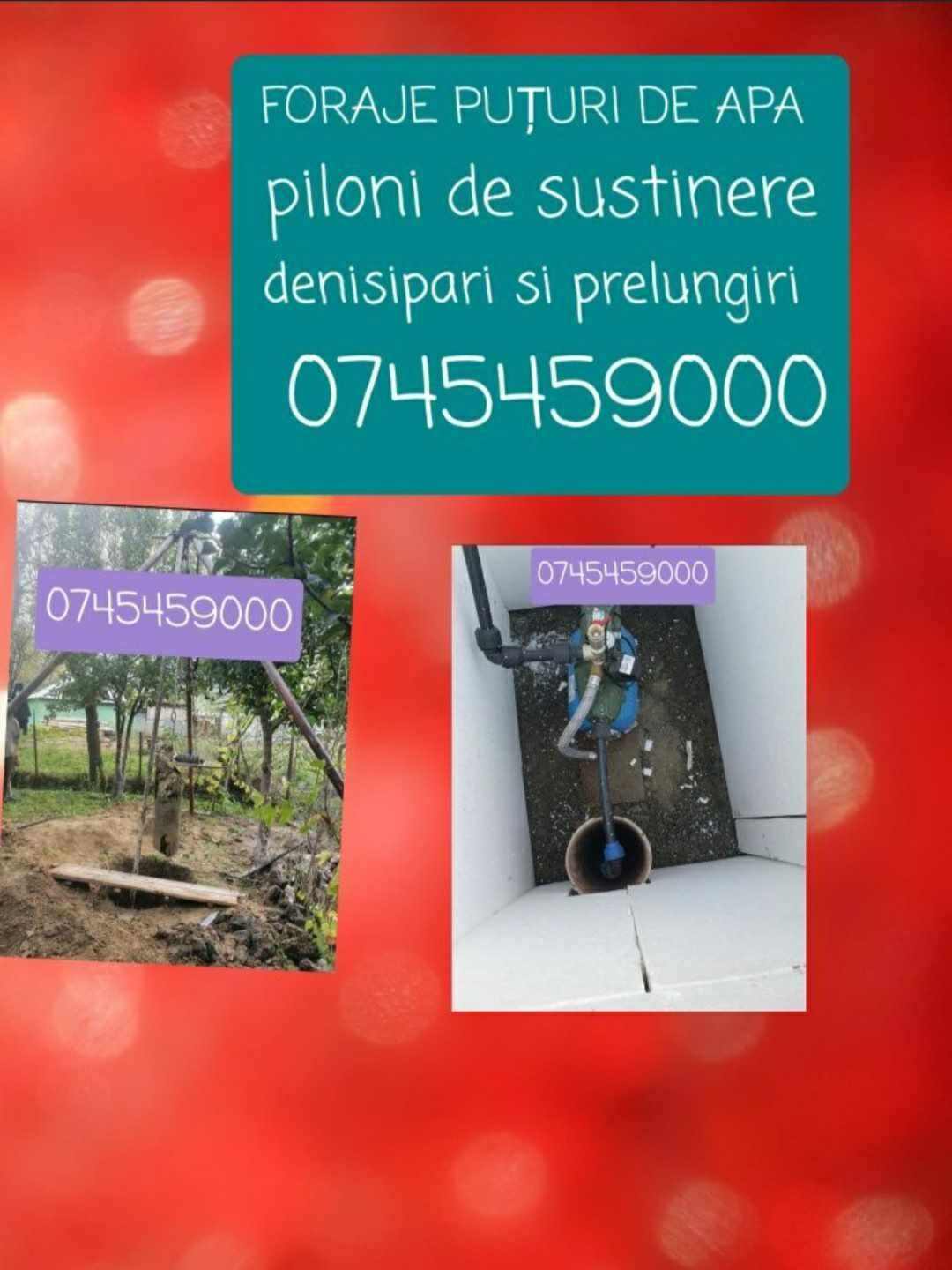 Foraje puțuri de apa