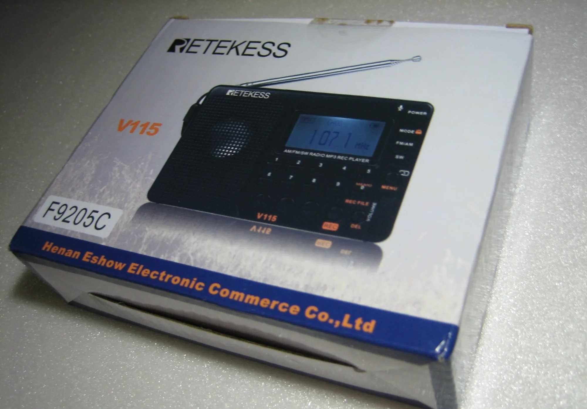 Качествено Портативно радио Retekess V115 AM/FM транзистор, MP3 и SD