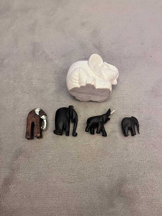 Set 5 bibelouri elefanti bibelou figurina figurine statueta ieftin