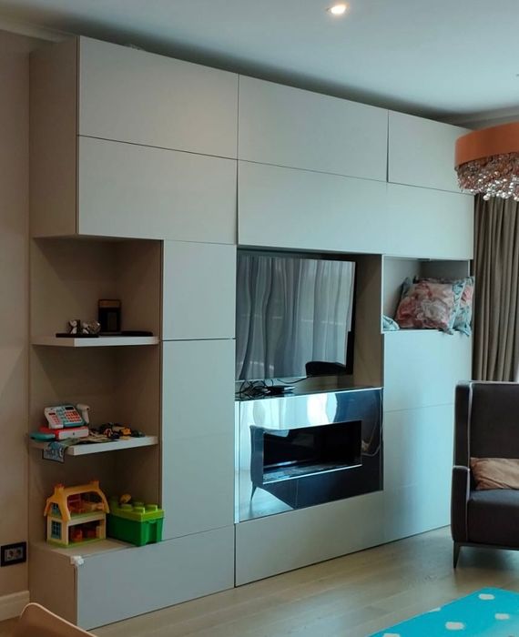 Bibliotecă modulară / mobilă living / dulap – 2 piese