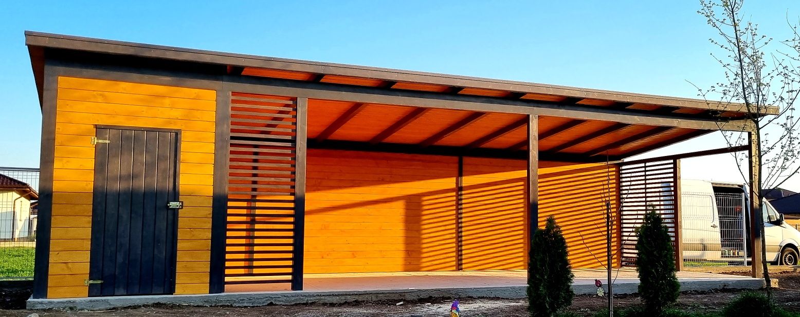 Pavilion din lemn 4x3m Bucuresti montaj 4 ore terasa foisor pergola