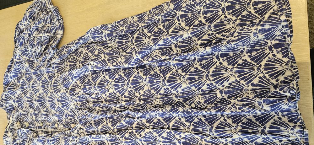 Babydoll dress albastru cu alb