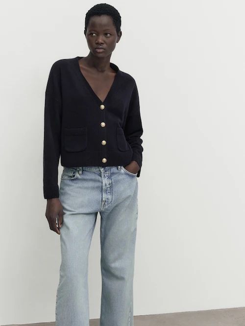 Cardigan Massimo Dutti, bleumarin