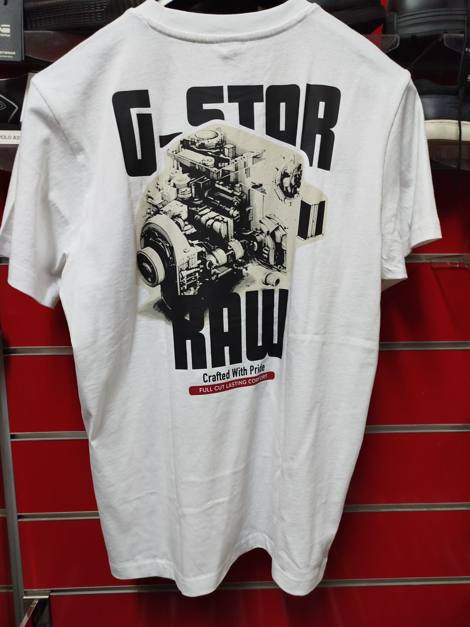 Уникална тениска G-Star Raw Engine Loose S M XL 2XL нова мъжка бяла