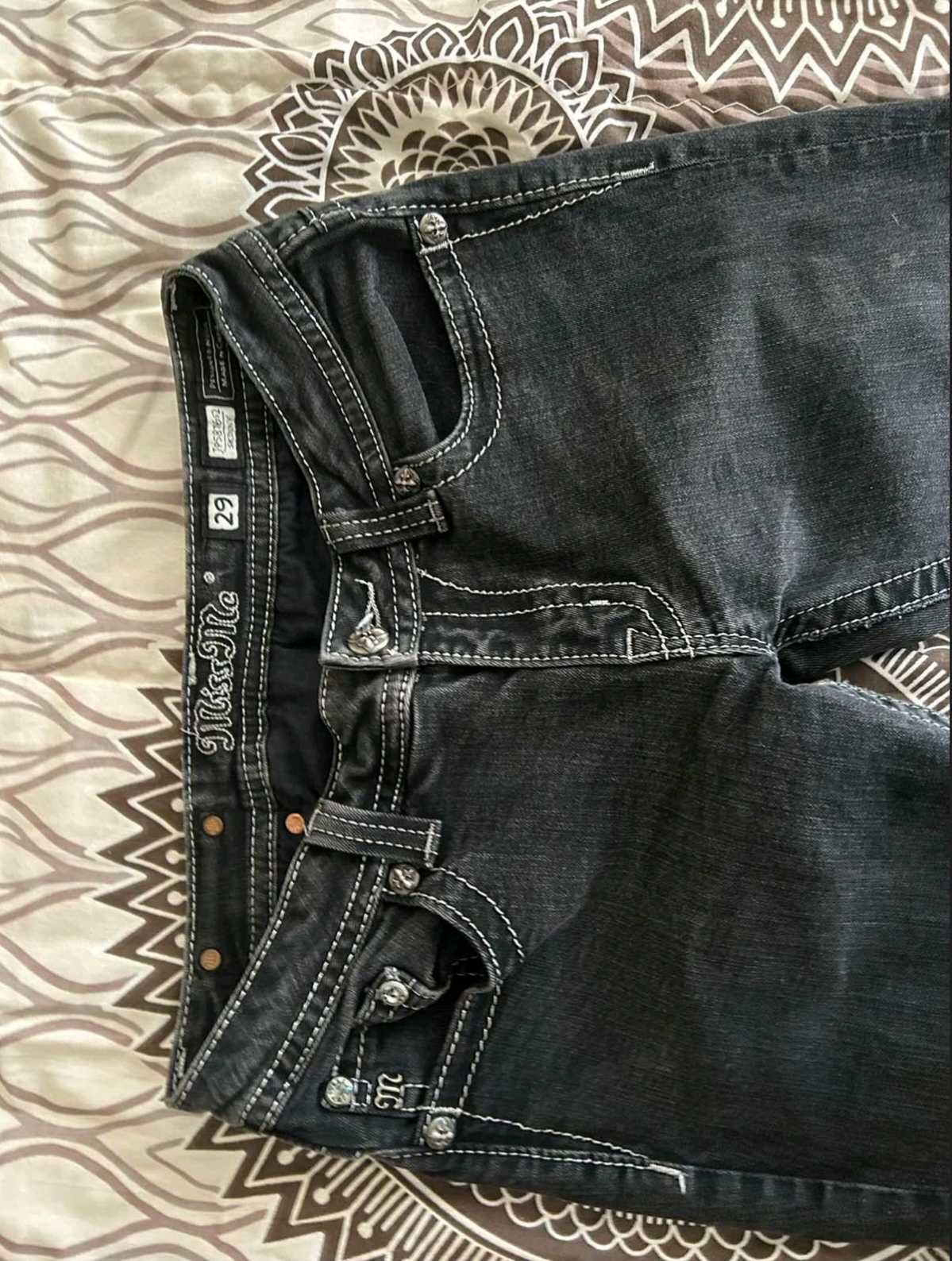 Чисто нови автентични Miss me low rise skinny черни дънки (не носени)