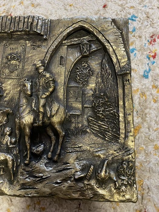 Tablou metaloplastie, basorelief foita alama argintata imagine 1641