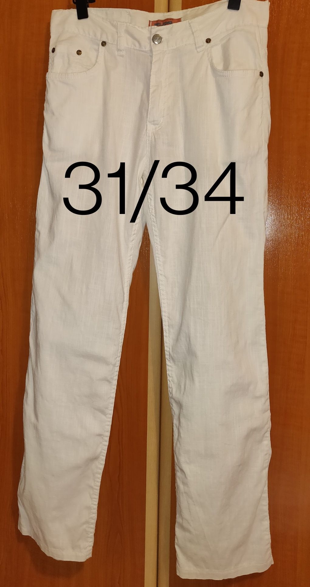 Pantaloni de Vară Albi In / Bumbac Denim 31/34