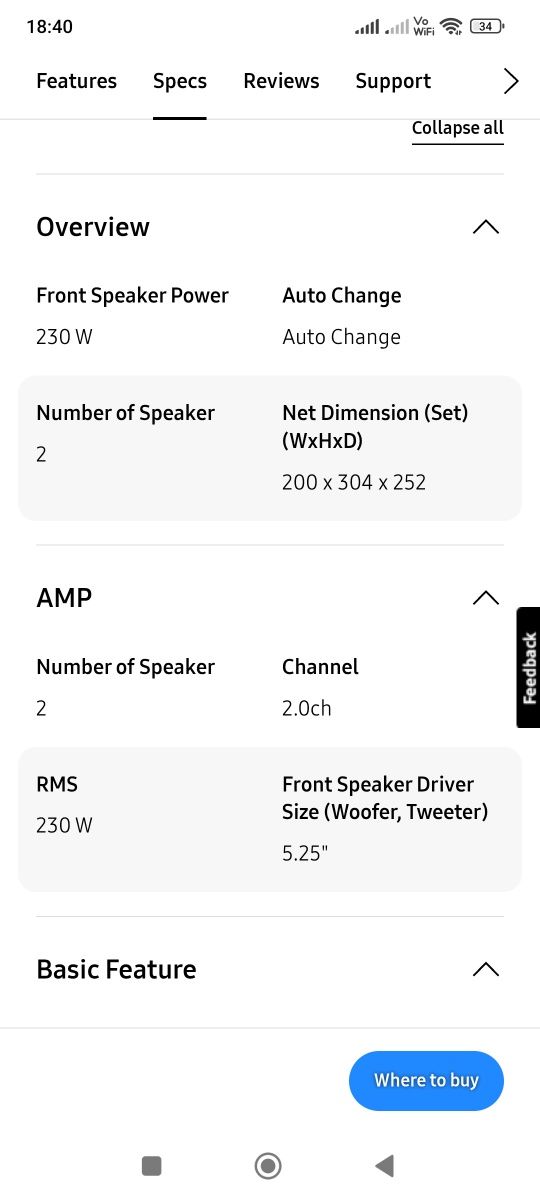 Sistem audio Samsung