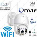 5MP WiFi камера. Куполна PTZ CAMERA 5G + 2.4G Wi-Fi Външна въртяща 5МП