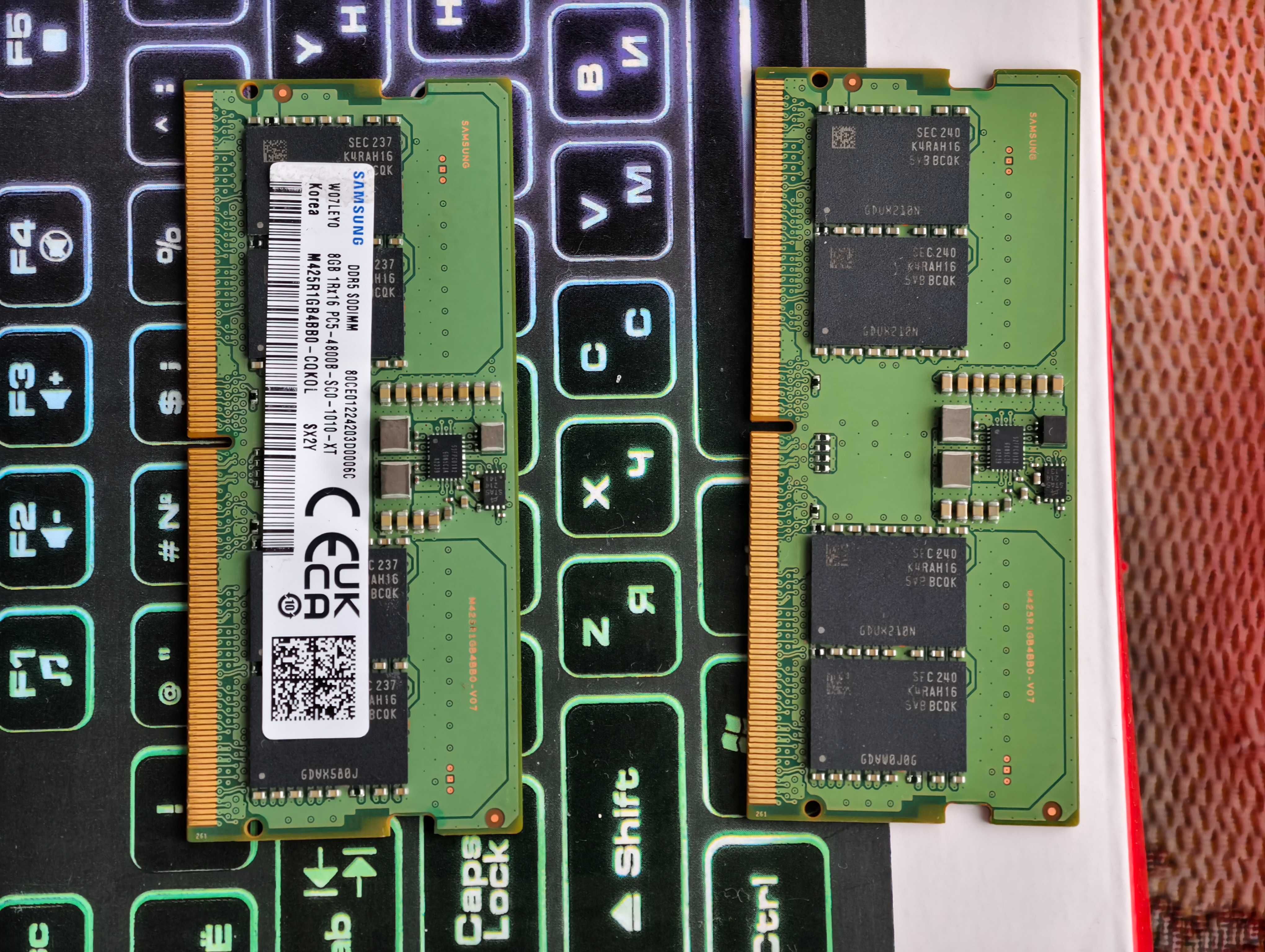 Оперативная память Samsung DDR5 8GB 4800MHz SO-DIMM (2 шт.)