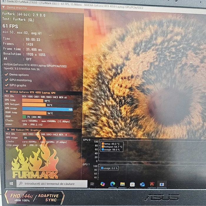 Asus TUF GAMING A15 AMD Ryzen 7-7735HS RTX 4050 6GB Zeus Amanet 2135