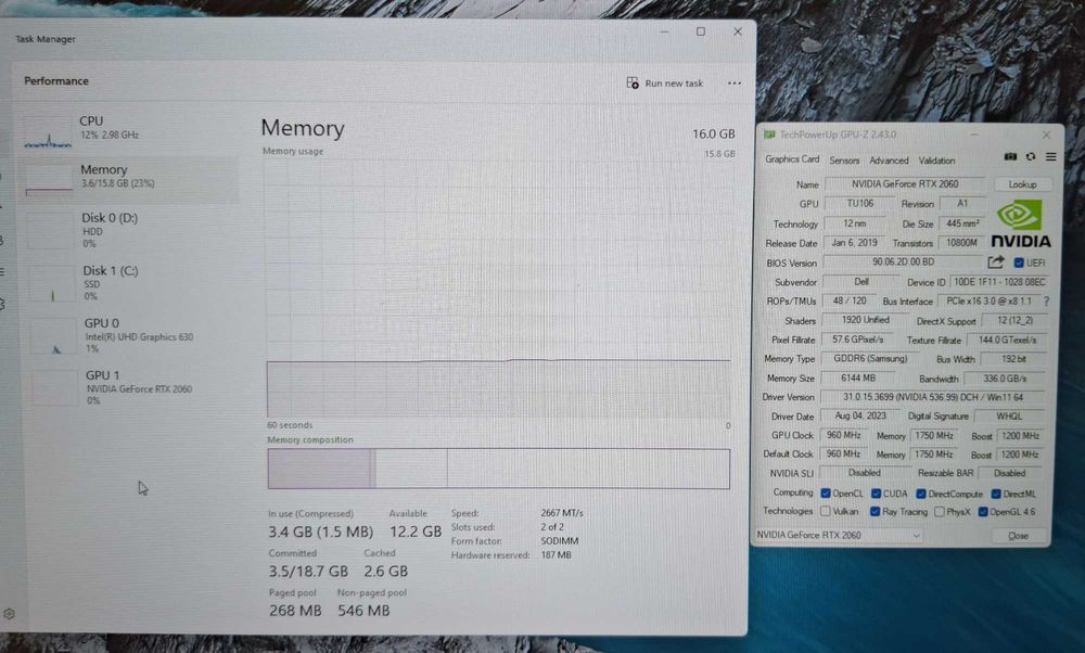 17.3' IPS Dell G7 i5-9300/NVIDIA GTX 2060 6GB GDDR6/16GB/512GB SSD/1TB