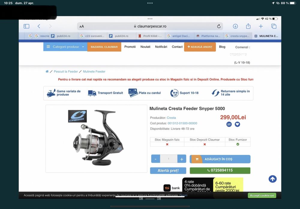 Mulinete Spro Cresta Advantador 4000S