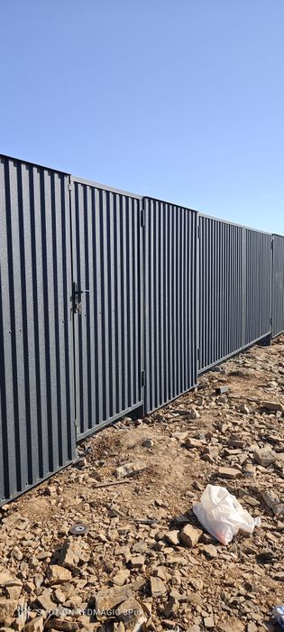 Забор из профлиста, заборы из профнастила, забор, ограждение, ворота