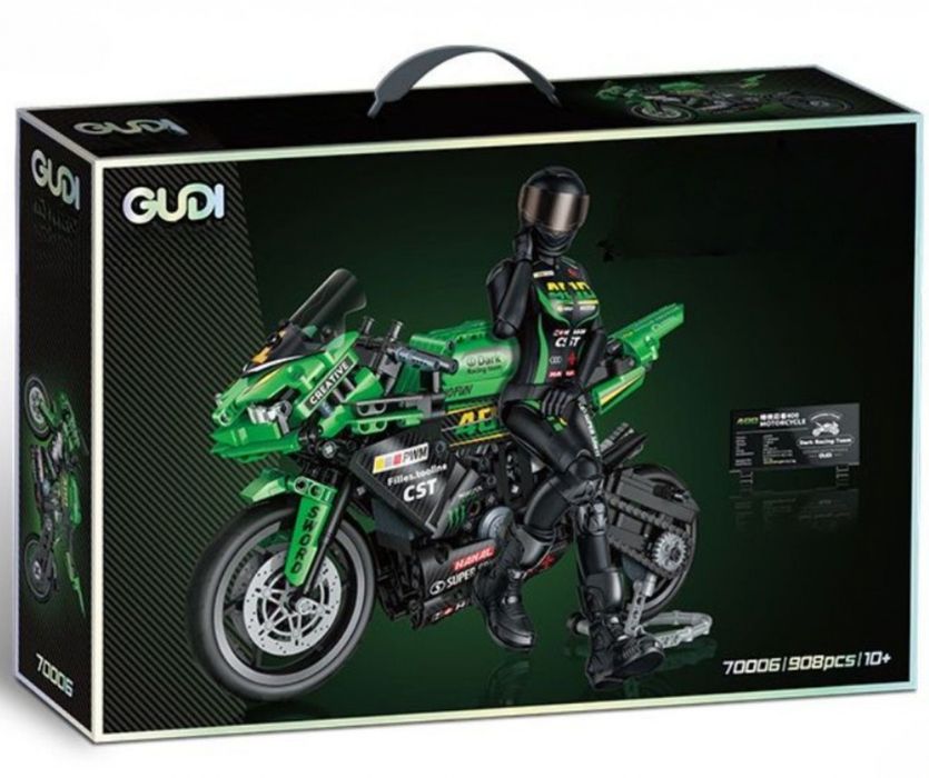 Яростен мотоциклет - Голям конструктор с 908 части и фигура