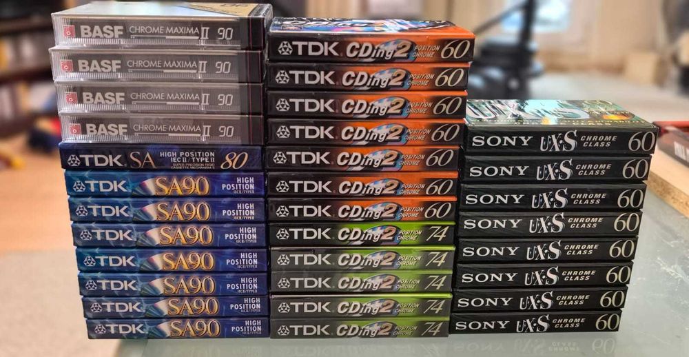 Casete audio chrome,TDK, Sony și BASF sigilate!