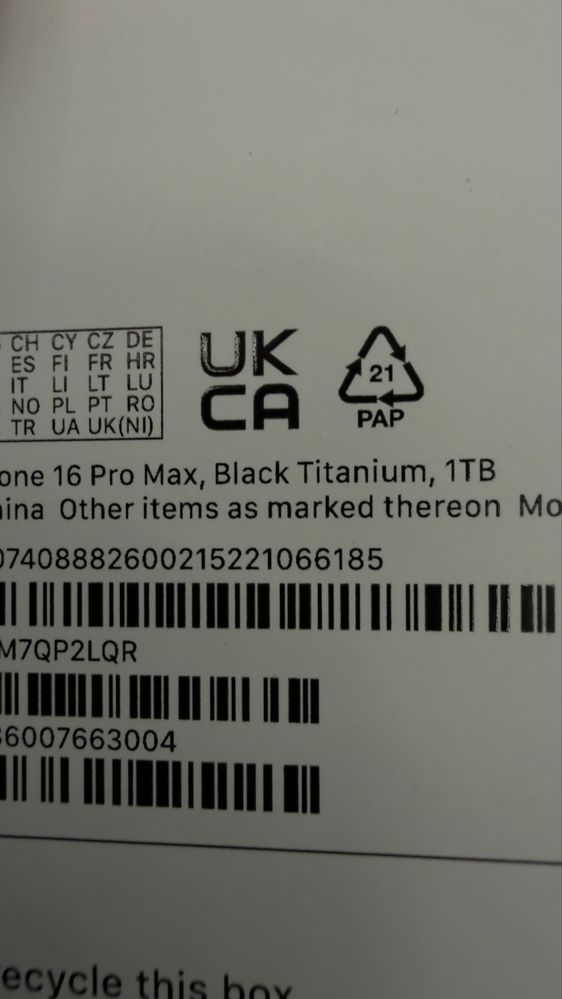 iphone 16 pro max. 1TB