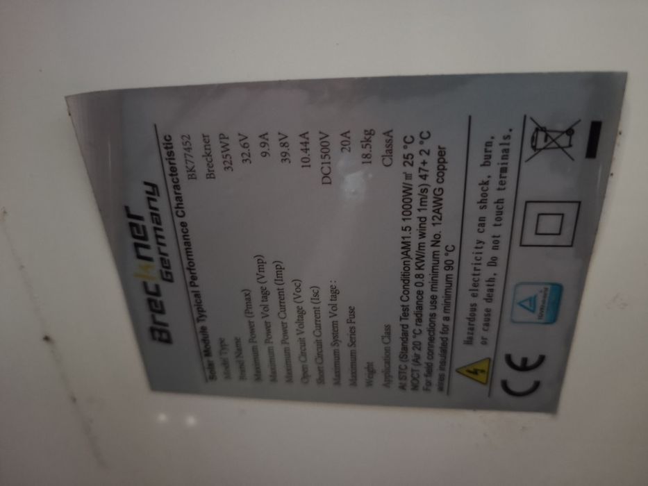 Panouri fotovoltaice 325w Breckner Germany