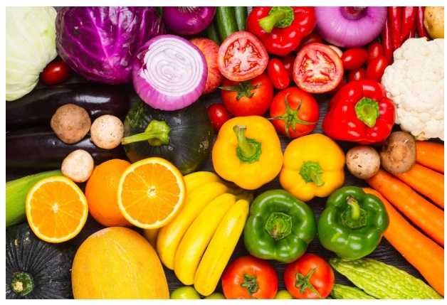 Lichidare stoc-65% Autocolant perete Legume/Fructe=135x225 cm =129 lei