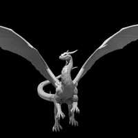 Miniatura 3D Silver Dragon