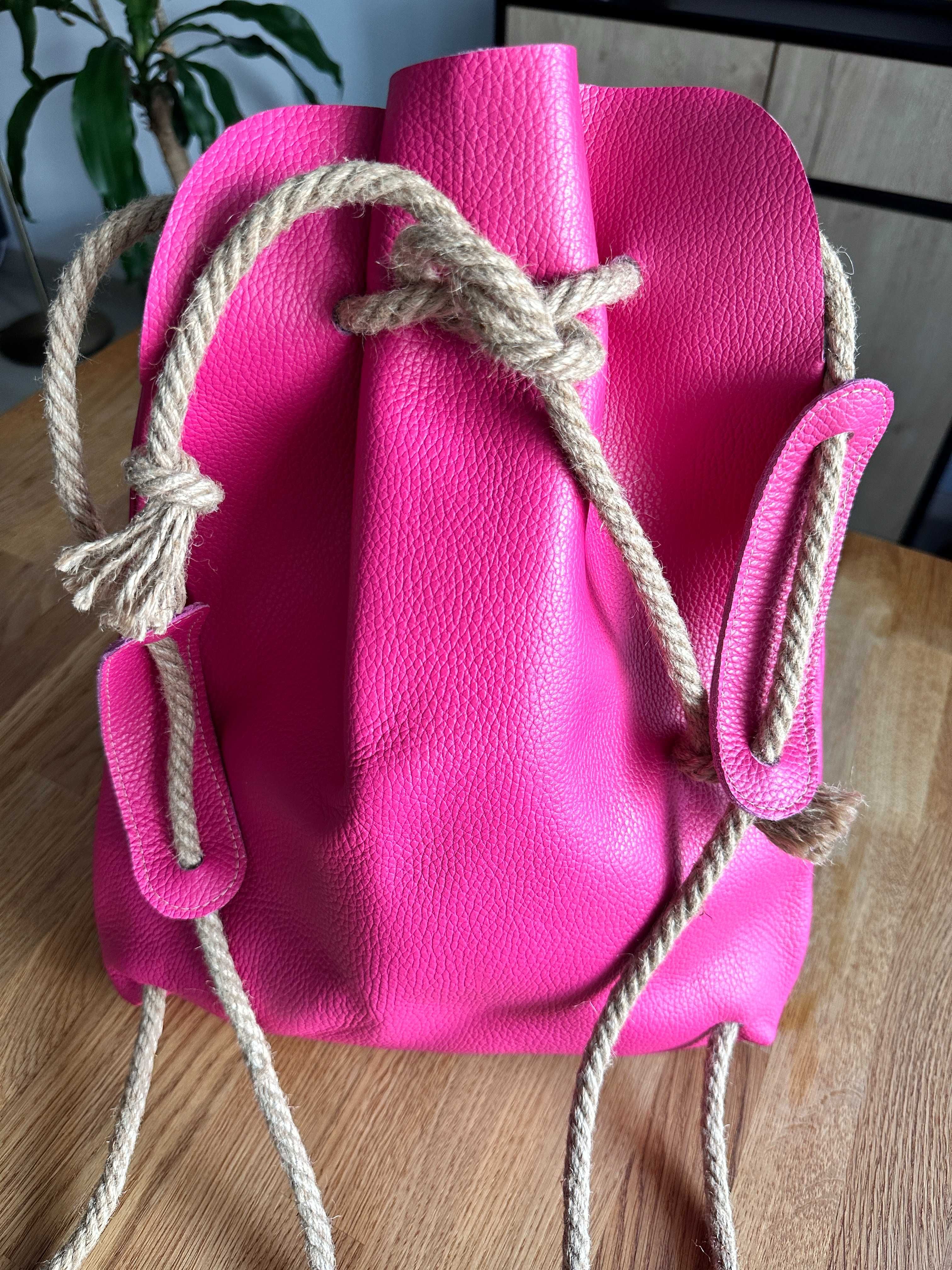 Rucsac piele fuchsia