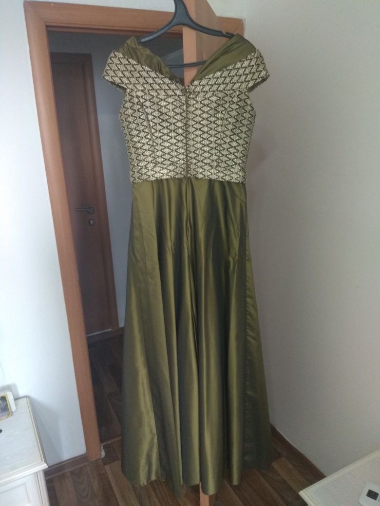 Платье турецкое, оливкового цвета