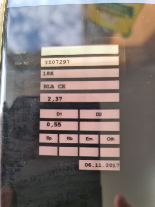 Vand inel memory din aur alb 18k diamante negre