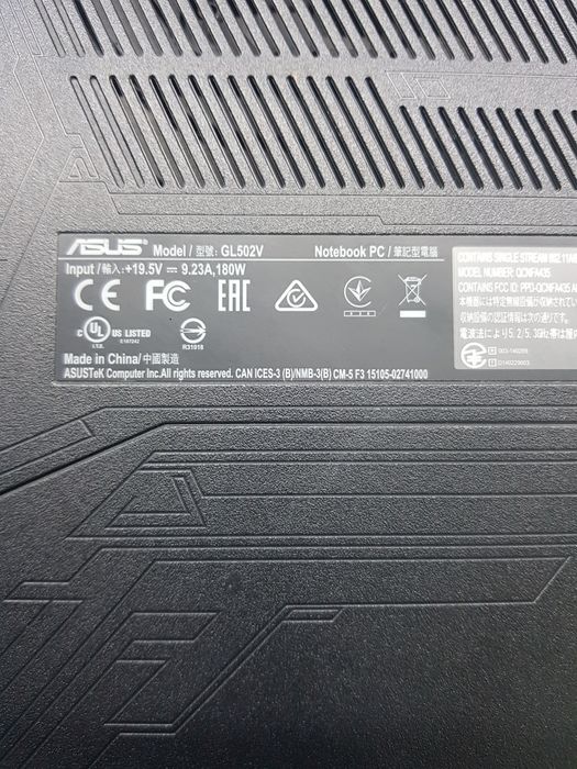 Asus gl502v корпус в сборе с клавиатурой продам