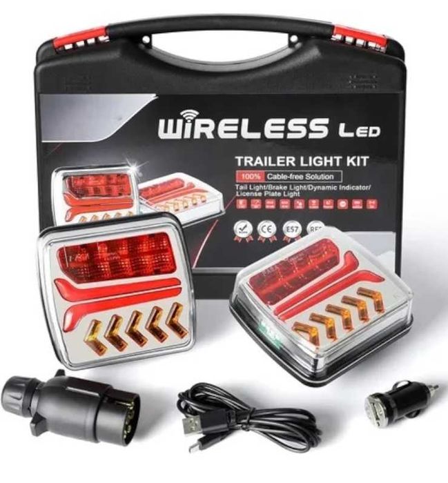 Безжични Wireless Led Лед стопове с магнит 12-24V за ремарке каравана