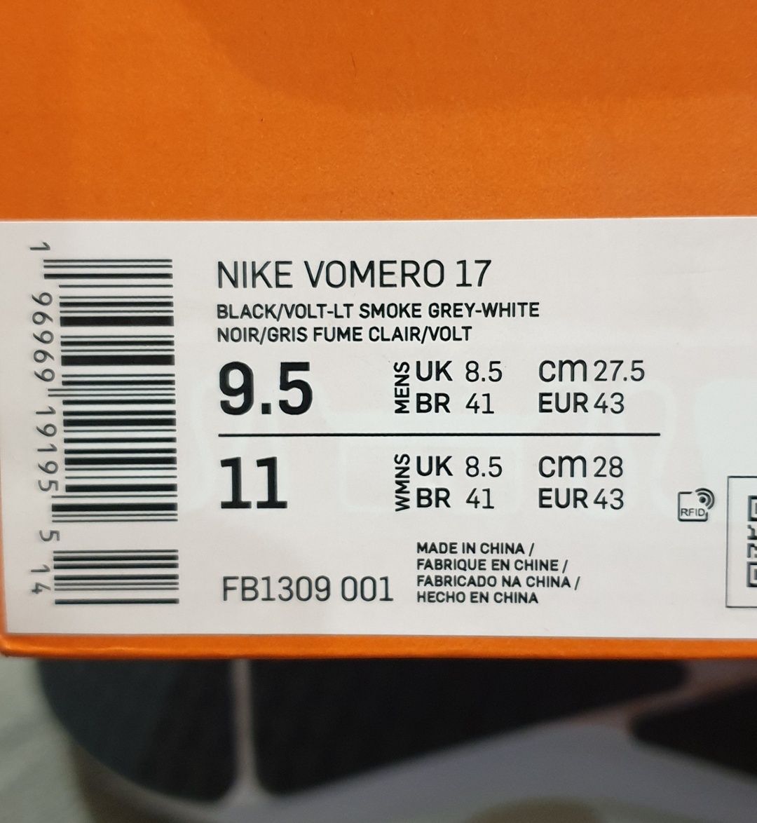 Nike vomero 17 marimea 43, 275mm