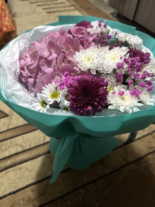 Свежый букет с гартензий.Выгодная цена