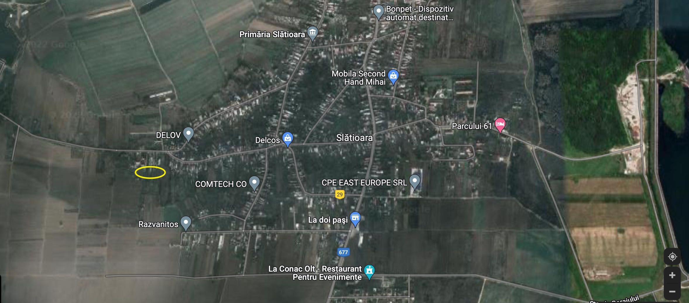 Teren intravilan în Slătioara (Jud Olt) lângă Slatina - 3.490 m2