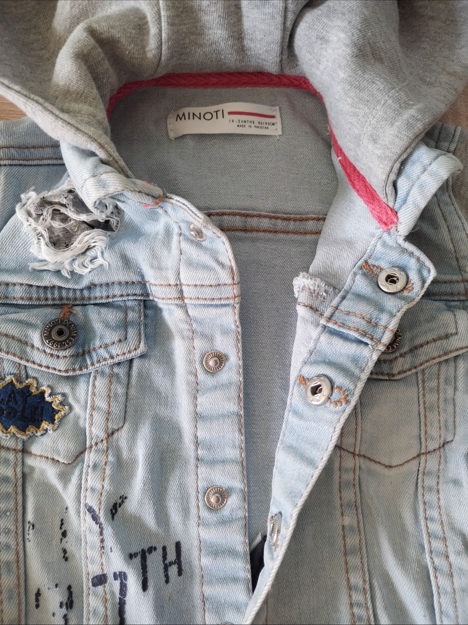 Сет Детско дънково яке  Minoti  86-92, Дънки Tom Tailor, риза H&M