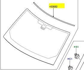 Cheder superior parbriz LR031186 Land Rover Discovery 4 2010 - 2016