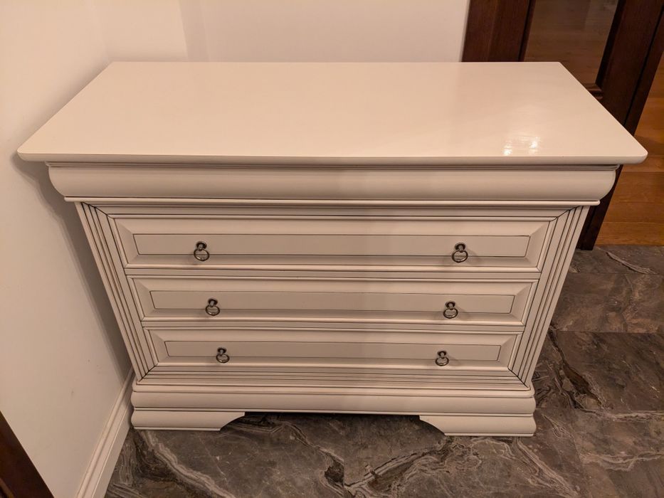 Comoda Mobexpert alba din lemn 111*50*85