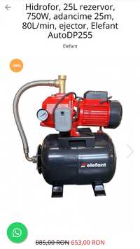 Hidrofor 750W cu ejector