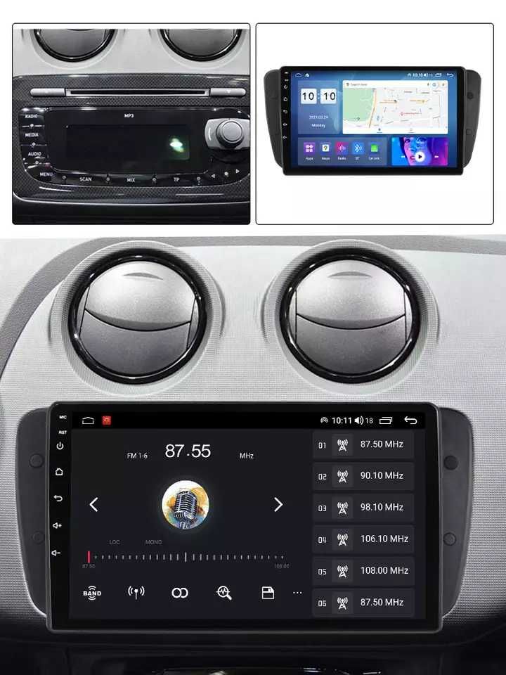 NAVIGATIE Android 13 Seat Ibiza 6j 2009-2013 1/8 Gb CarPlay + CAMERA