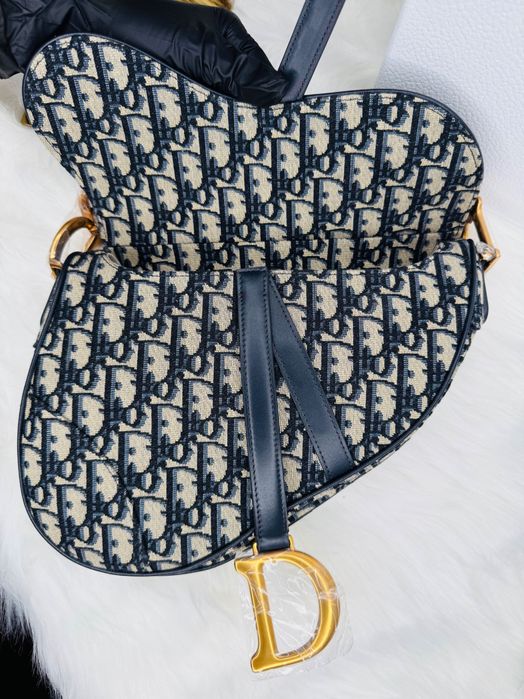 Geanta Dior Saddle bumbac si piele naturala prezentare completa