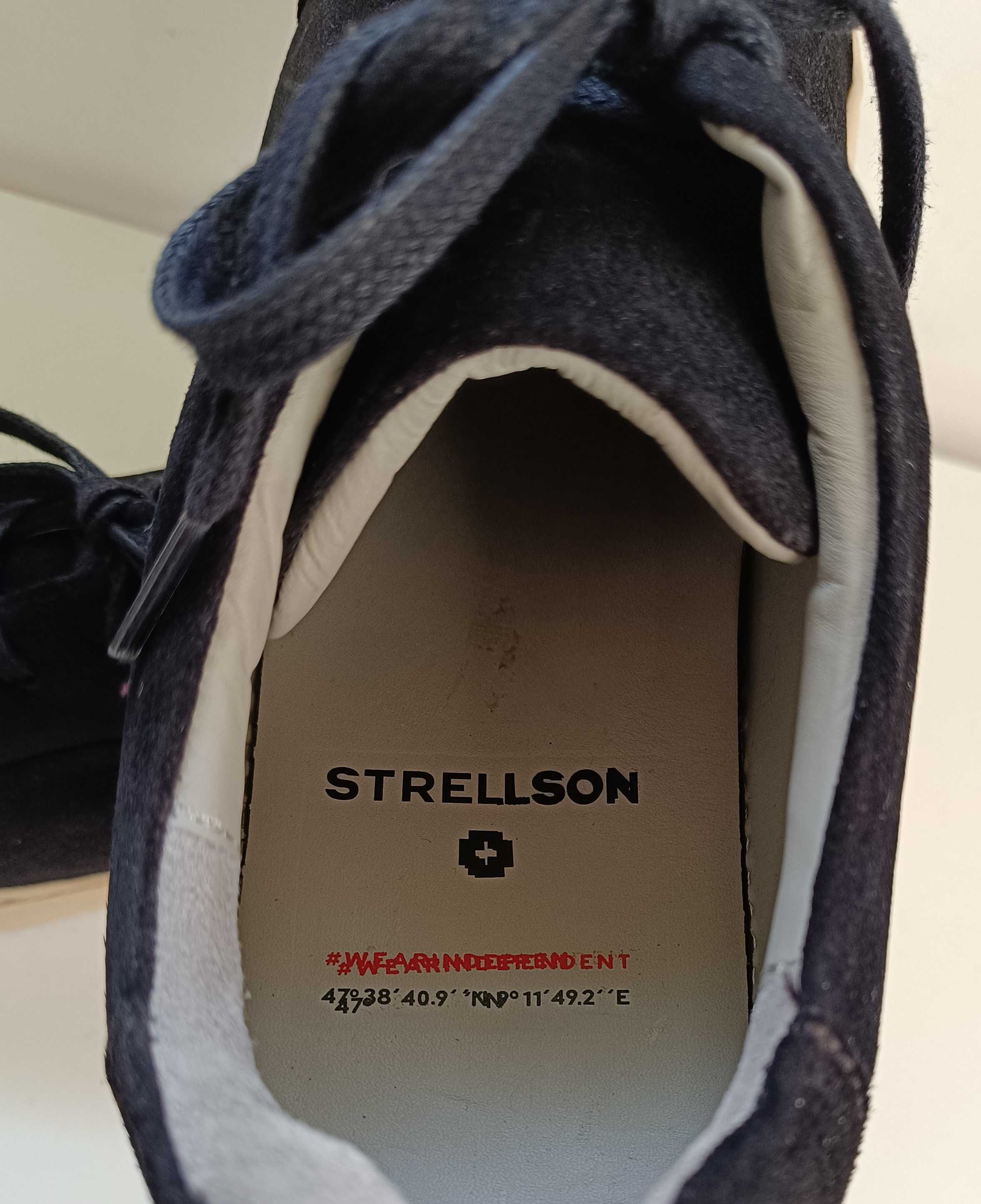 Pantofi sport casual 40.5 41 premium Strellson NOI piele naturala