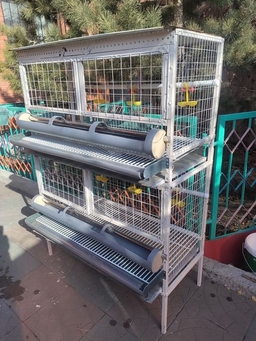 Клетки (двухяруснные) для кур или перепелок