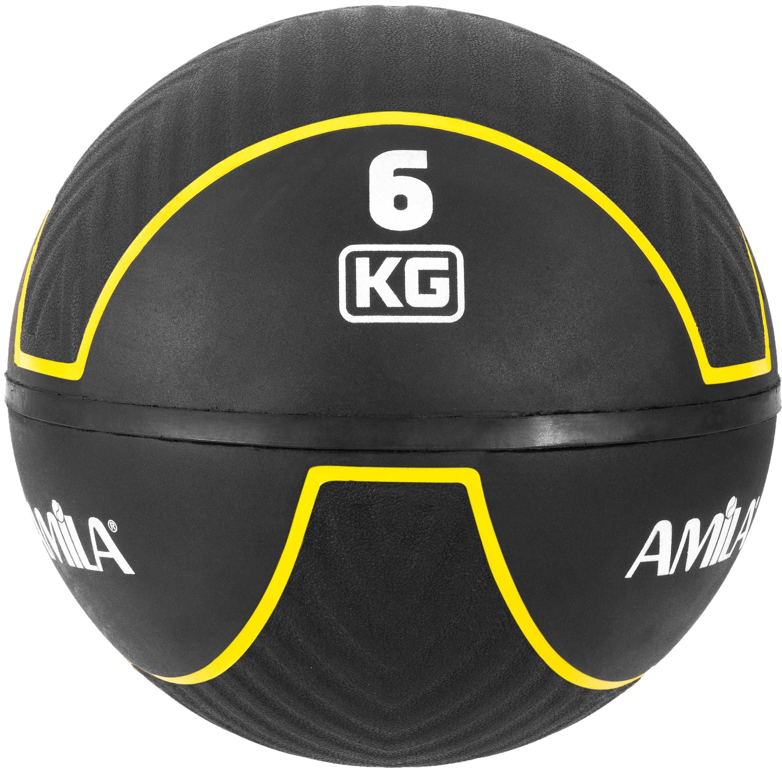 Медицинска Топка Amila Medicine Ball 6 кг, Естествен Каучук HQ Rubber